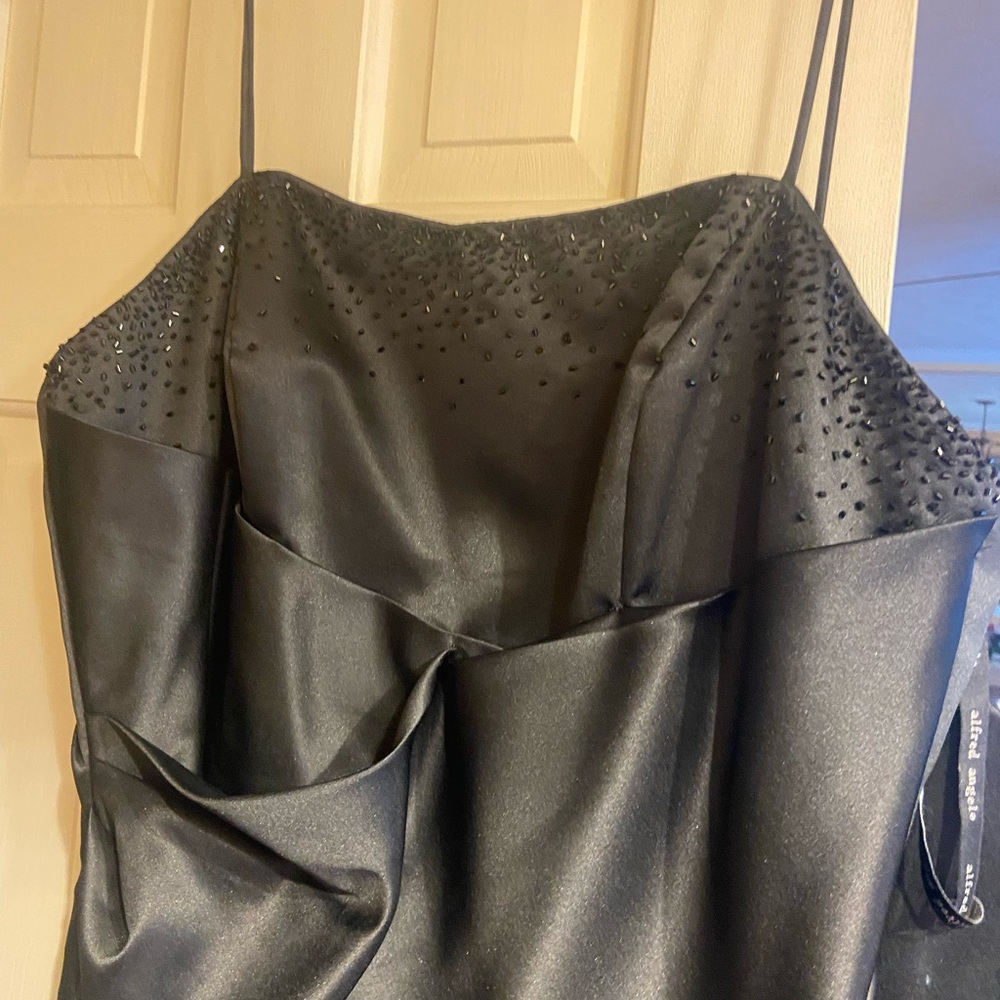 Black formal gown.